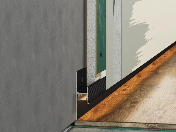 Картинка товара плинтус теневой strong под подсветку 3000*58(20)*15 мм 010609 parketcity-ufa.ru