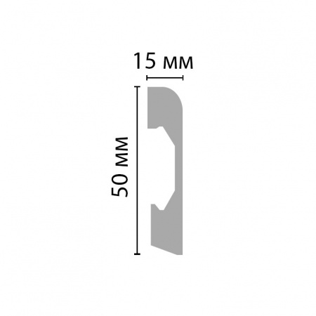 Картинка товара плинтус decomaster a038 2000*50*15 мм A038  parketcity-ufa.ru