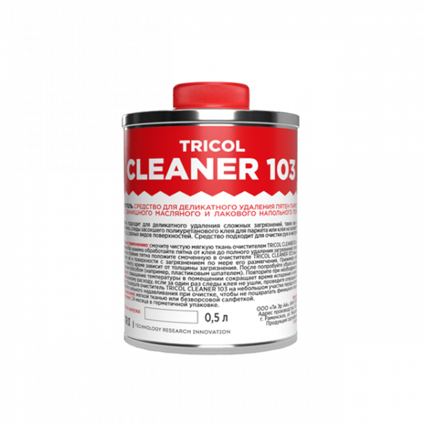 Картинка товара очиститель остатков клея с полов tricol cleaner 103 (0,5л) 012401 parketcity-ufa.ru