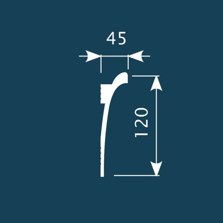 Картинка товара карниз cosca kx003 2000*120*45 мм KX003 parketcity-ufa.ru