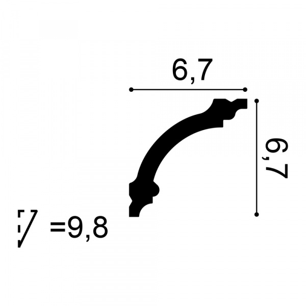 Карниз Orac CB511N Durofoam 2000*67*67 мм