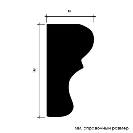 Картинка товара молдинг 1.51.321 европласт 2000*19*9 мм 1.51.321 parketcity-ufa.ru