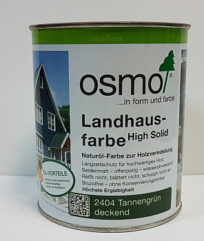 Масло-краска Osmo 2404 Landhausfarbe Темно-зеленая (0,75 л)