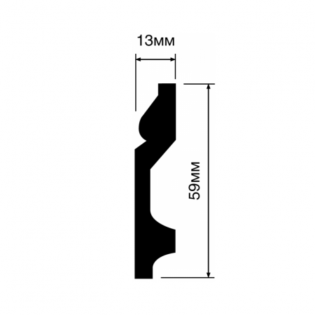 Картинка товара плинтус hiwood b60 2000*59*13 мм B60 parketcity-ufa.ru