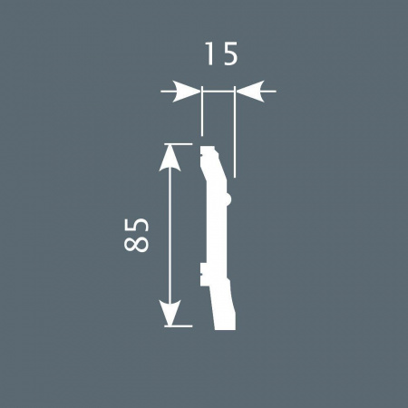 Картинка товара плинтус cosca px020 2000*85*15 мм PX020 parketcity-ufa.ru