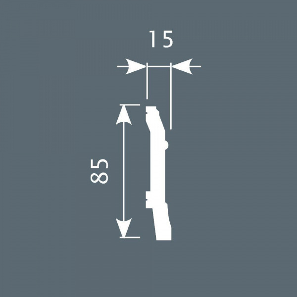 Картинка товара плинтус cosca px020 2000*85*15 мм PX020 parketcity-ufa.ru