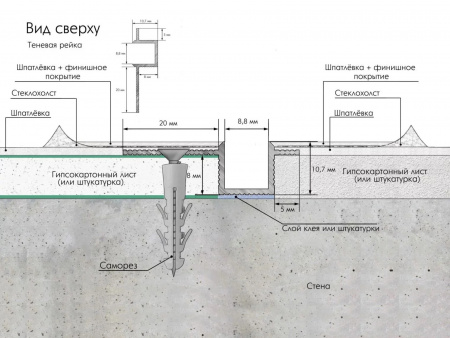 Картинка товара теневая рейка laconistiq classic 3000*11*9 мм 014602 parketcity-ufa.ru