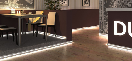 Картинка товара плинтус мдф  80м smartprofile paint для скрытого освещения ТП10024011 parketcity-ufa.ru