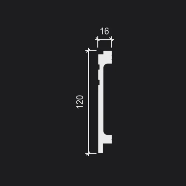 Картинка товара плинтус decor-dizayn dd724 modern 2000*120*16 мм DD724 parketcity-ufa.ru