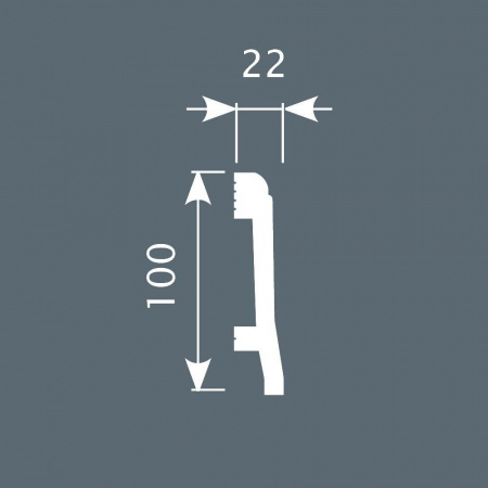 Картинка товара плинтус cosca px022 2000*100*22 мм PX022 parketcity-ufa.ru