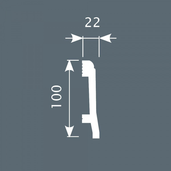 Картинка товара плинтус cosca px022 2000*100*22 мм PX022 parketcity-ufa.ru