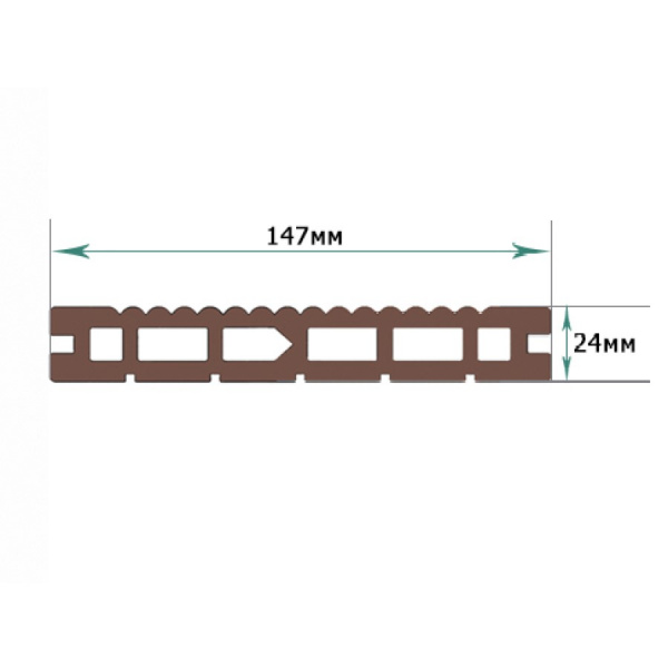 Картинка товара террасная доска terrapol классик 3000/4000*147*24 орех милано 10-012-10036 parketcity-ufa.ru