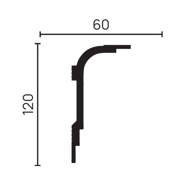 Картинка товара карниз decor-dizayn dd516 2000*120*60 мм DD516 parketcity-ufa.ru