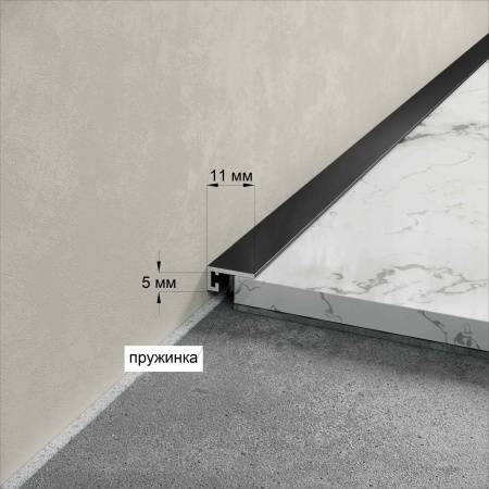 Картинка товара плинтус металлический laconistiq micro 11 mini 2000*11*5 мм 014627 parketcity-ufa.ru