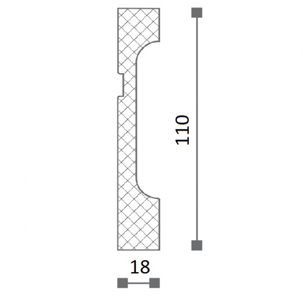 Картинка товара плинтус nmc fd11 2000*110*18 мм DSPLFD200110 parketcity-ufa.ru