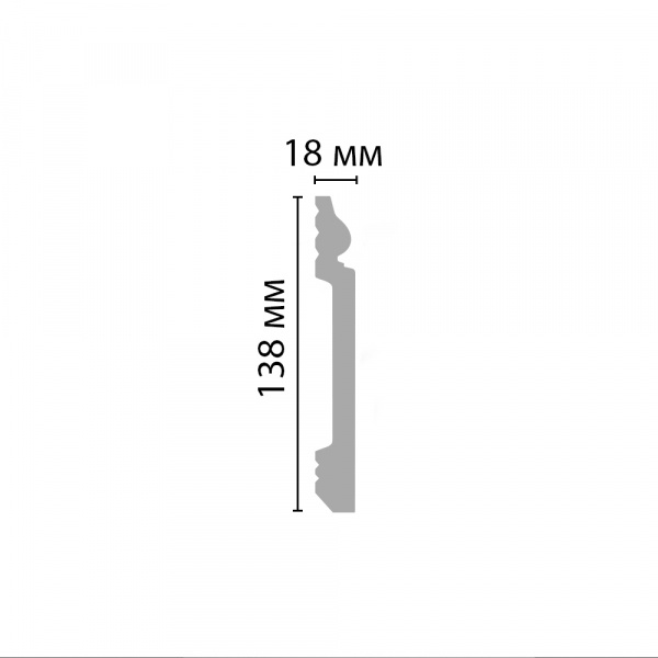 Картинка товара плинтус decomaster d118 2000*138*18 мм D118 parketcity-ufa.ru