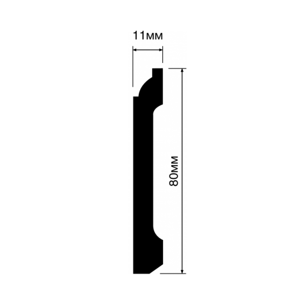 Картинка товара плинтус hiwood b80c 2000*80*11 мм B80C parketcity-ufa.ru