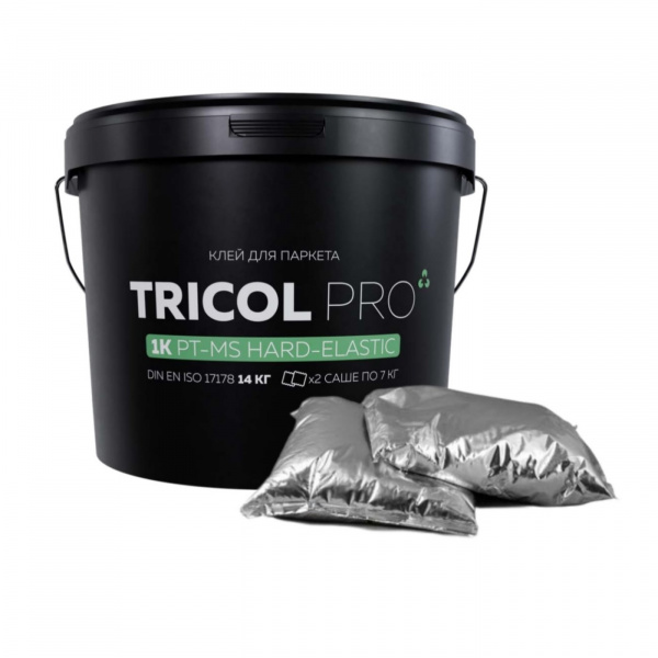 Картинка товара клей для инженерной доски tricol pro 1k pt-ms hard-elastic (7кг) 012474 parketcity-ufa.ru