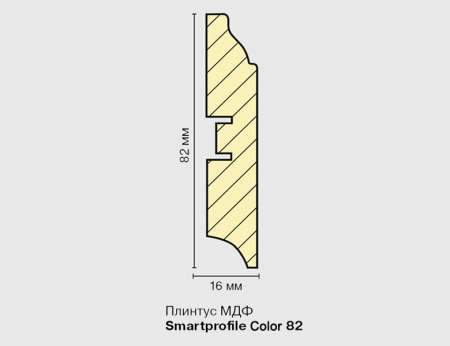 Картинка товара плинтус мдф smartprofile 82 color бук  снят!!! 010483 parketcity-ufa.ru