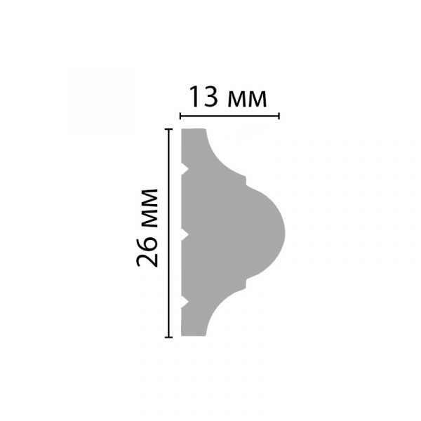 Картинка товара молдинг decomaster d001 2000*26*13 D001 ДМ parketcity-ufa.ru