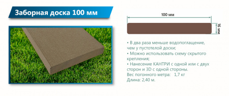 Картинка товара terrapol заборная доска полнотелая 2400*100*16 10-012-10071 parketcity-ufa.ru