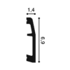 Картинка товара плинтус orac sx125 2000*69*14 мм SX125 parketcity-ufa.ru