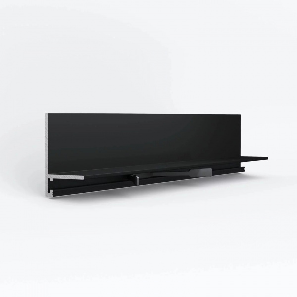 Плинтус металлический Laconistiq Micro L Max 2450*35,6*16,2*4.9 (Черный анодированный)