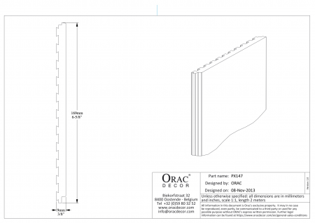 Картинка товара молдинг orac px147 2000*169*9 мм PX147 parketcity-ufa.ru