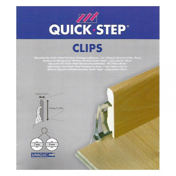 Фото товара крепеж для плинтуса quick-step 8 мм (50шт/уп)  снят!!! QSCLIPSKRME7080  parketcity-ufa.ru Картинка товара крепеж для плинтуса quick-step 8 мм (50шт/уп)  снят!!! QSCLIPSKRME7080  parketcity-ufa.ru