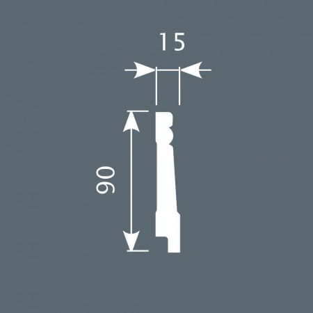 Картинка товара плинтус cosca px016 2000*90*15 мм PX016 parketcity-ufa.ru