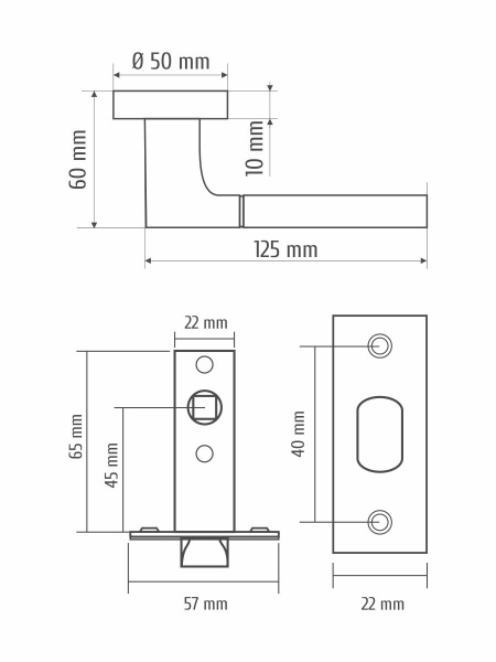 Картинка товара комплект ручек verdi 72bn/45, графит  остаток!!! 72BN/45 parketcity-ufa.ru
