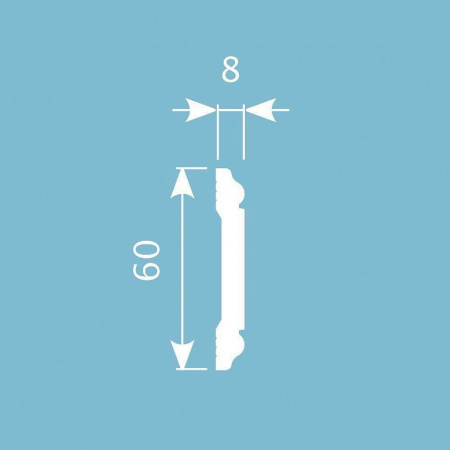 Картинка товара мx008 молдинг cosca 2000*60*8 мм МХ008 parketcity-ufa.ru