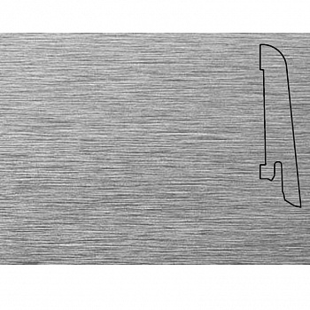 Плинтус шпон Pedross 60/15 Аллюминий светлый (фольгированный) parketcity-ufa.ru