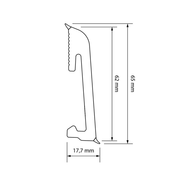Картинка товара плинтус salag alpha 65 белый AP6601 parketcity-ufa.ru