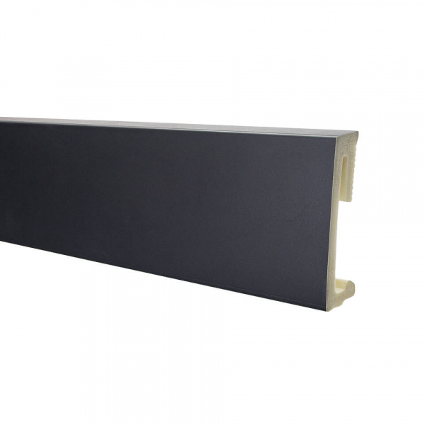 Картинка товара плинтус salag alpha 60 черный (ral9005) AP61F3 parketcity-ufa.ru