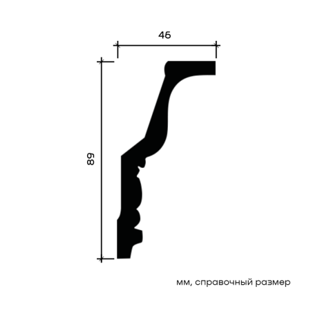 Картинка товара карниз 1.50.127 европласт 2000*89*46 мм 1.50.127 parketcity-ufa.ru