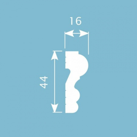Картинка товара мx038 молдинг cosca 2000*44*16 мм МХ038 parketcity-ufa.ru