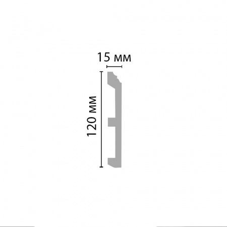 Картинка товара плинтус decomaster a026 2000*120*18 мм A026  parketcity-ufa.ru