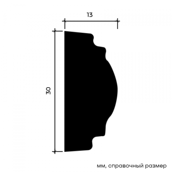 Картинка товара молдинг 1.51.379 европласт 2000*30*13 мм 1.51.379 parketcity-ufa.ru
