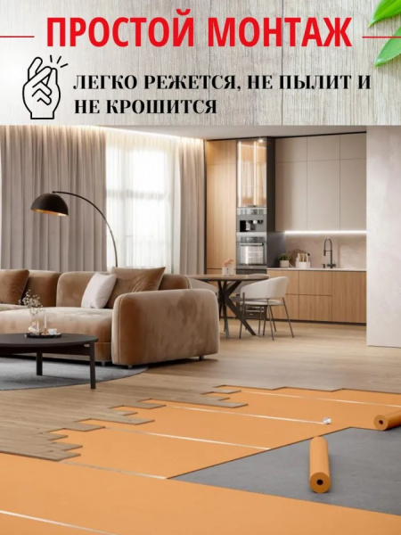 Подложка под ламинат и паркет 3 мм EcoHeat Floor Protect Premium 03T (м2) 