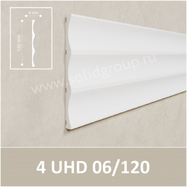 Картинка товара панель solid 08/120 белая 2800*120*8 мм  parketcity-ufa.ru