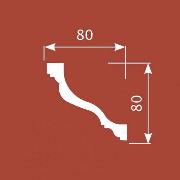 Картинка товара карниз cosca kx027 2000*80*80 мм КХ027 parketcity-ufa.ru