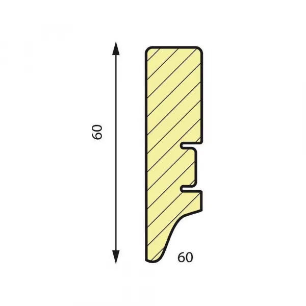Картинка товара плинтус мдф  60 smartprofile paint 3d wood  остаток!!! 012678 parketcity-ufa.ru