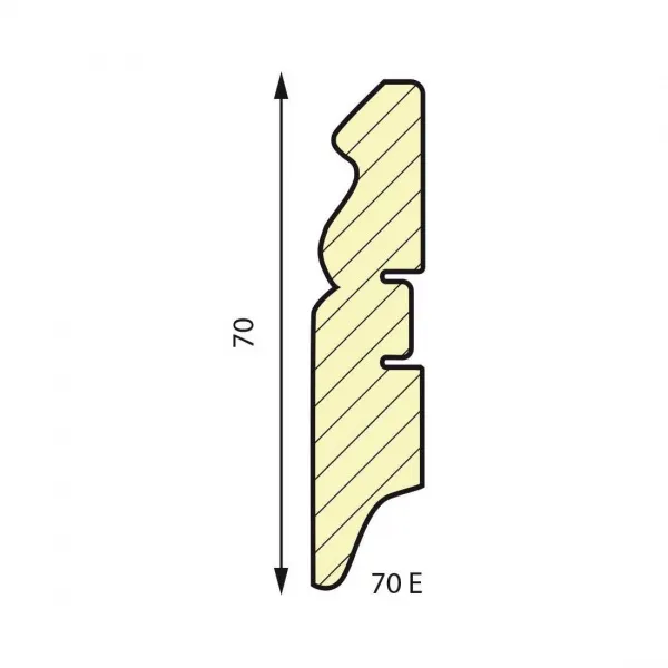 Картинка товара плинтус мдф  70e stella paint 2000*70*16 мм  остаток!!! 004865 parketcity-ufa.ru